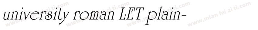 university roman LET plain字体转换